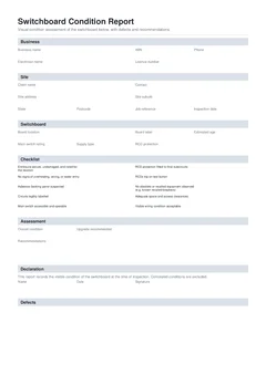 Switchboard Report form