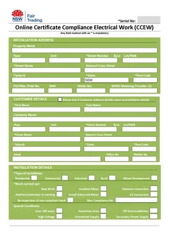 NSW CCEW form
