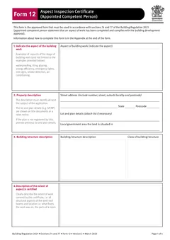 QLD Form 12 form