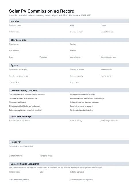 Solar Commissioning PDF preview