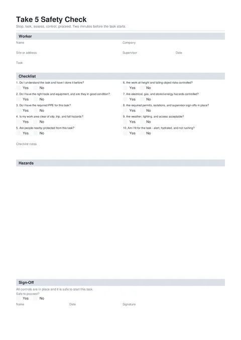 Take 5 PDF preview