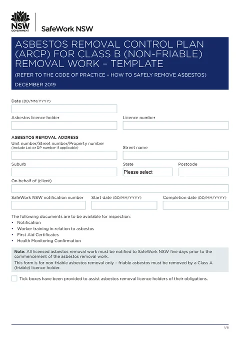 NSW ARCP Class B PDF preview