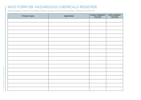 NSW WHS Chemicals Register PDF preview