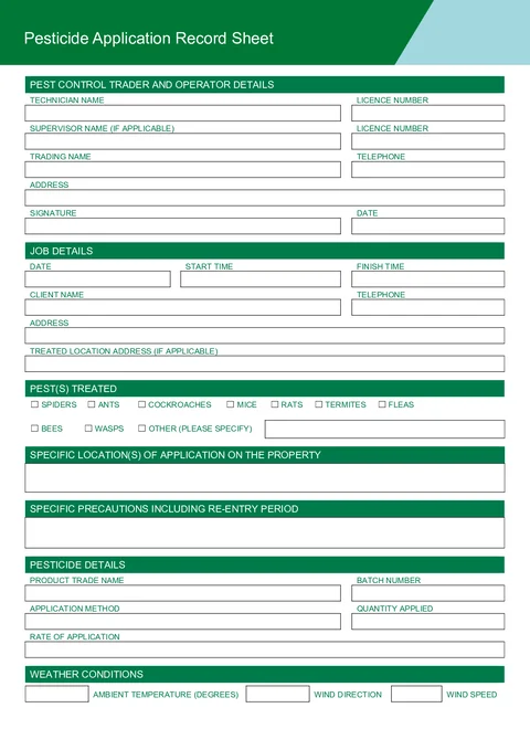 VIC Pesticide Record PDF preview