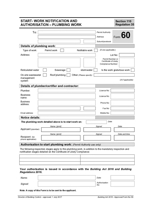 TAS Form 60 form preview